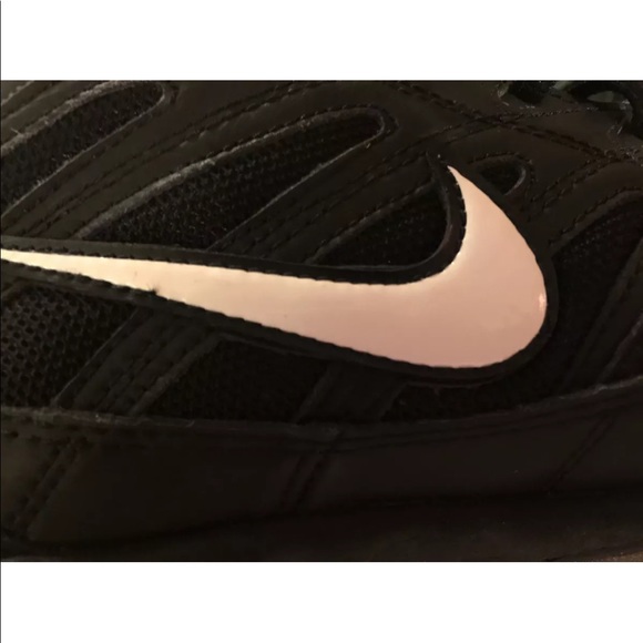 New Nike Air Mid Cut Football Soccer Cleats Men Shoes Leather Black white 7 - Picture 7 of 9